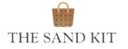Logo of 'The Sand Kit' with a bag icon on a white background