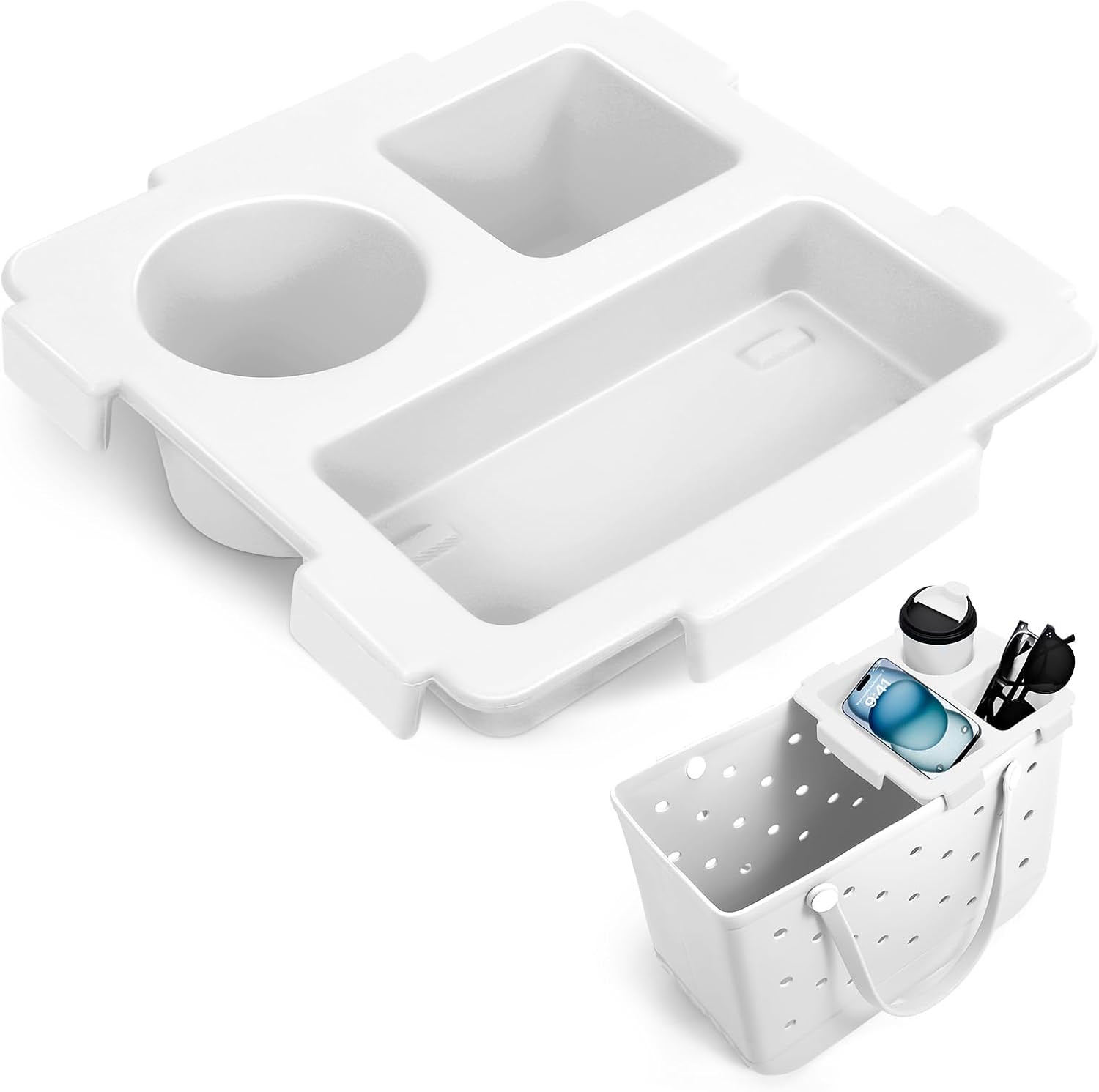 Cup Holder Tray - For Large Bag || White